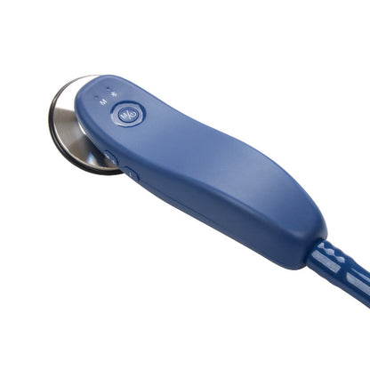 AI Smart Stethoscope SDVTCP01 with navy blue body and stainless steel chestpiece.