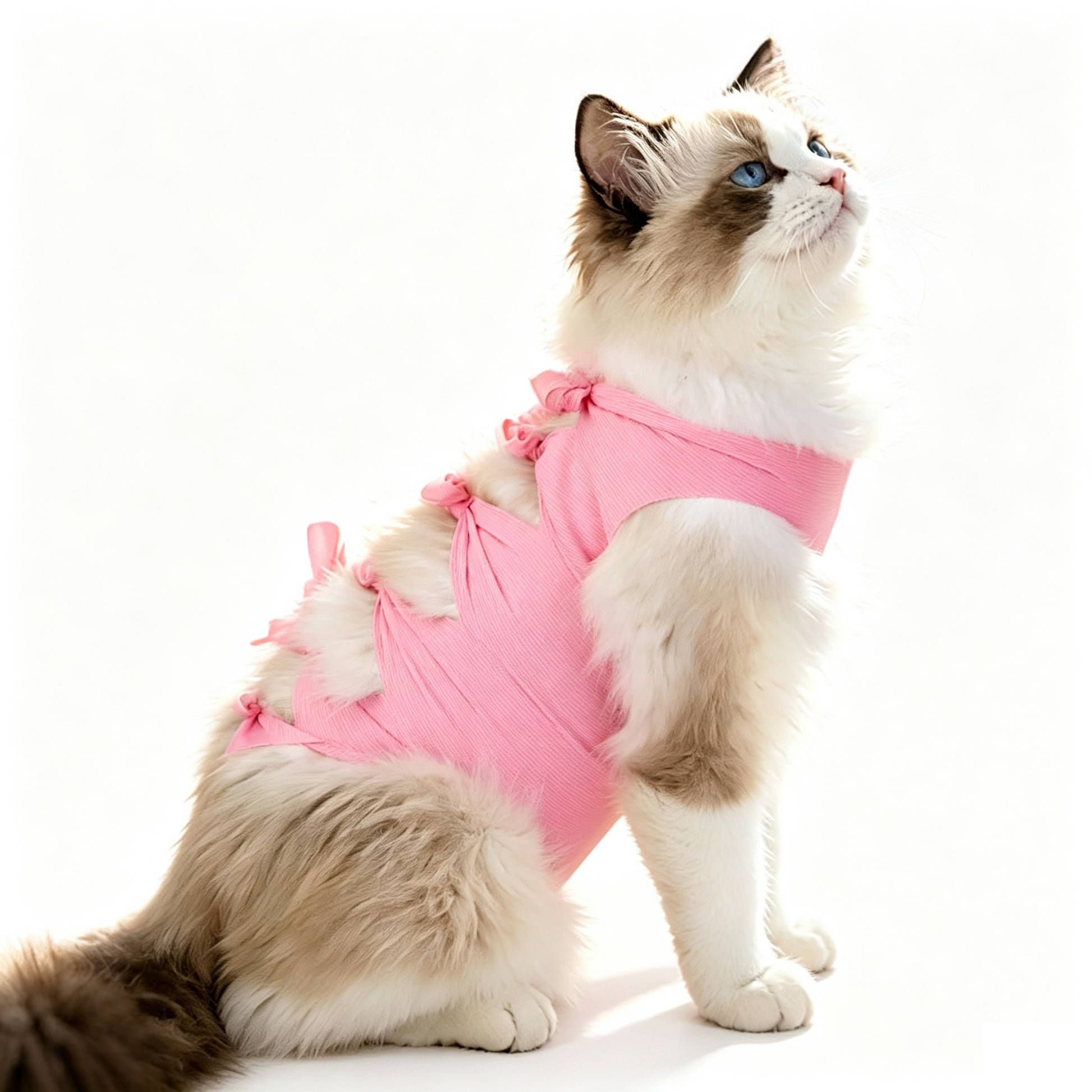 Soft cotton pet recovery suit 4pc set.