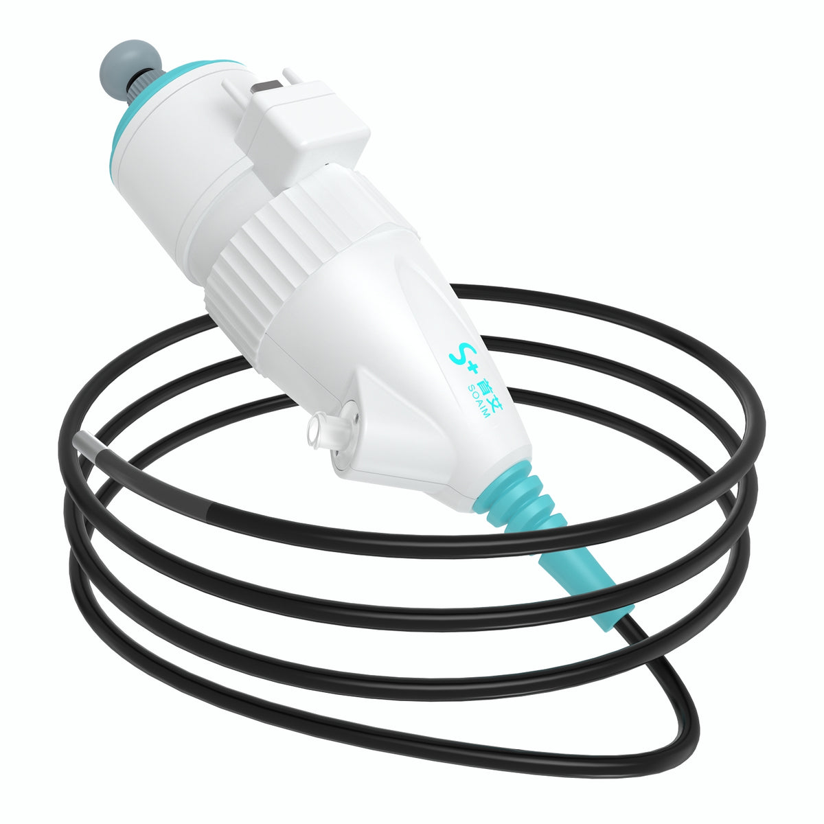 SI LITE veterinary endoscope handle and probe cable with SOAIM branding.
