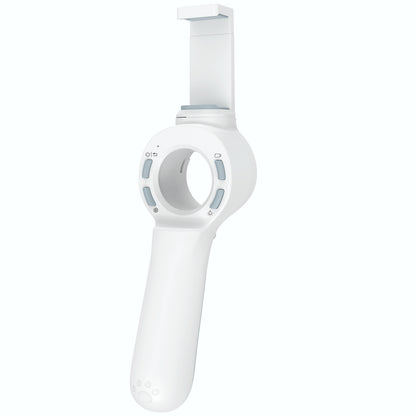 SI LITE veterinary endoscope with smartphone holder and control buttons.