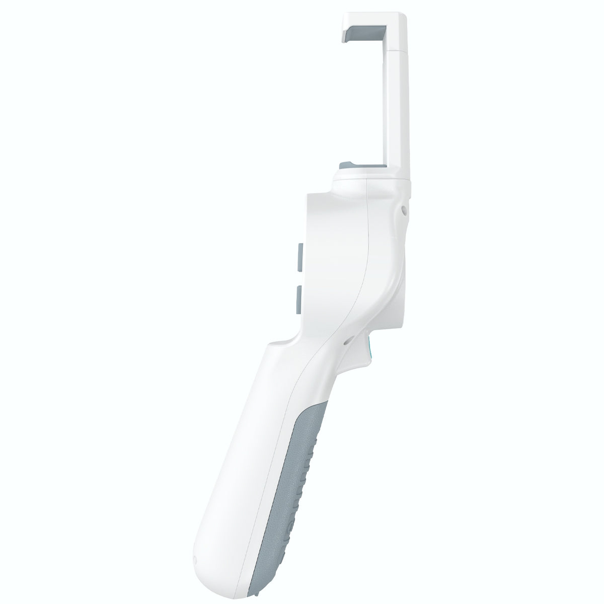 SI LITE veterinary endoscope handle with smartphone mount, side view.