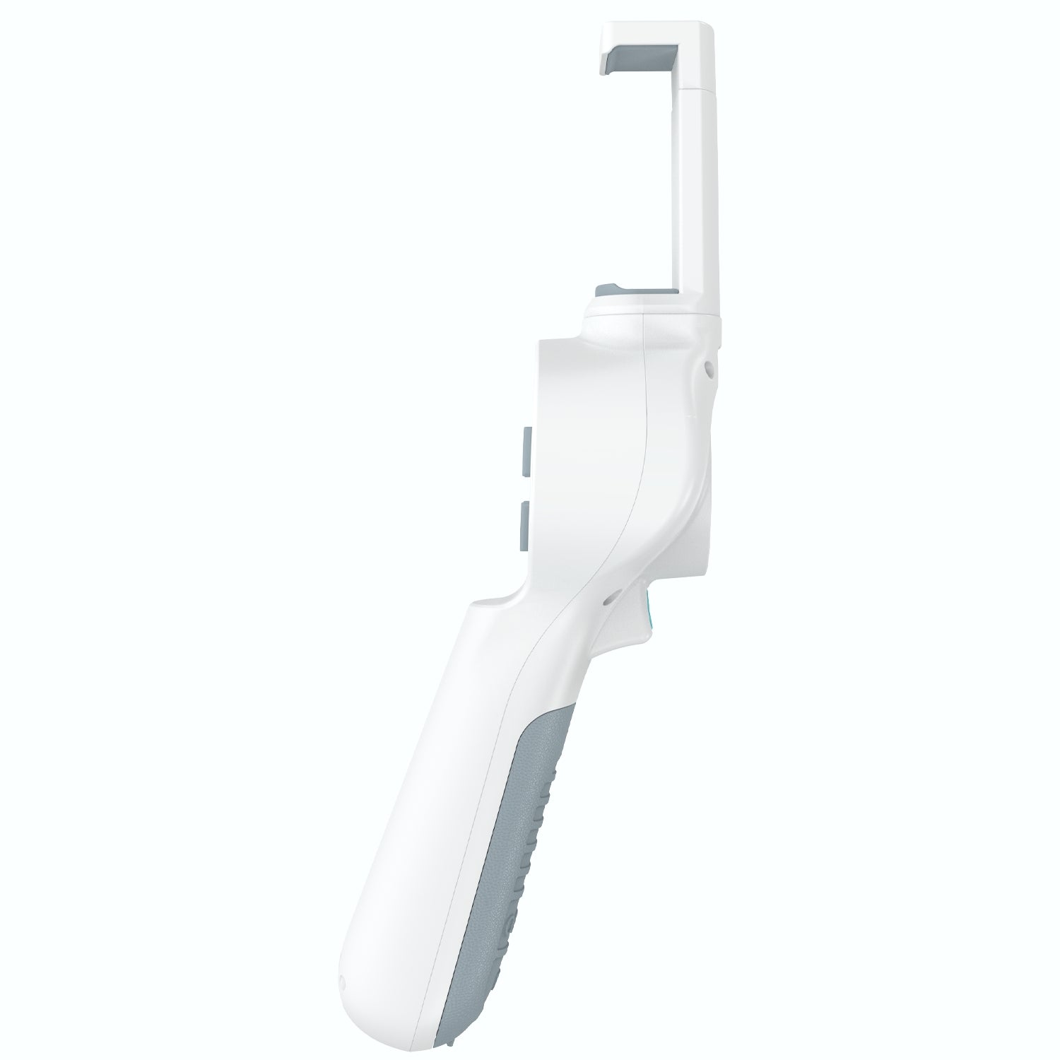 SI LITE veterinary endoscope handle with smartphone mount, side view.