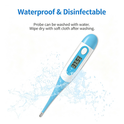 SDYA218S digital pet thermometer with waterproof and disinfectable probe.